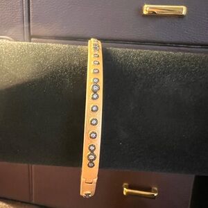 Freida Rothman Hinged Bracelet Elegant Matte Gold and Black. As Is Condition!!!